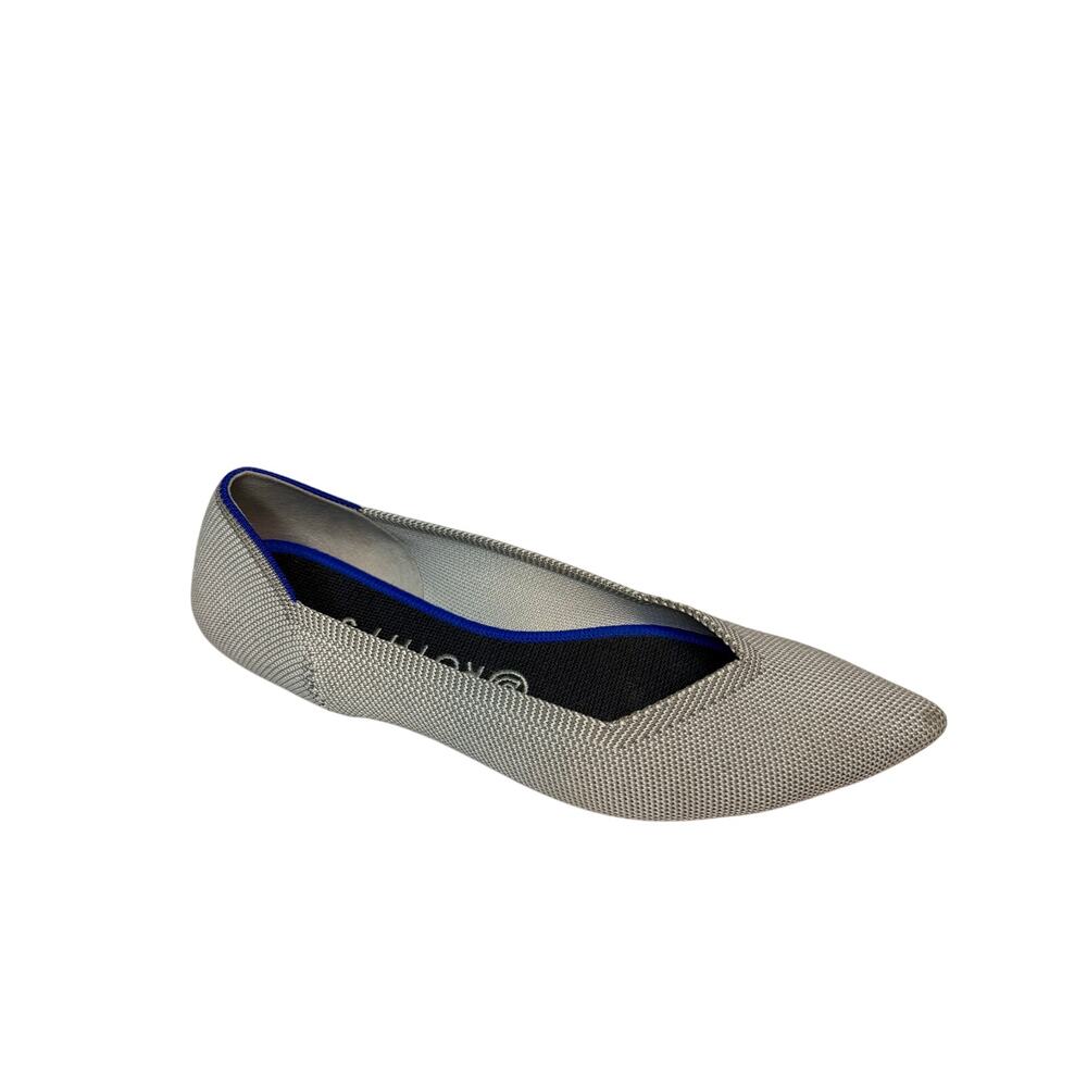 Rothy’s Flax Birdseye Point Slip On Ballet Flats Women’s Sz 9.5 Light Gray Shoes